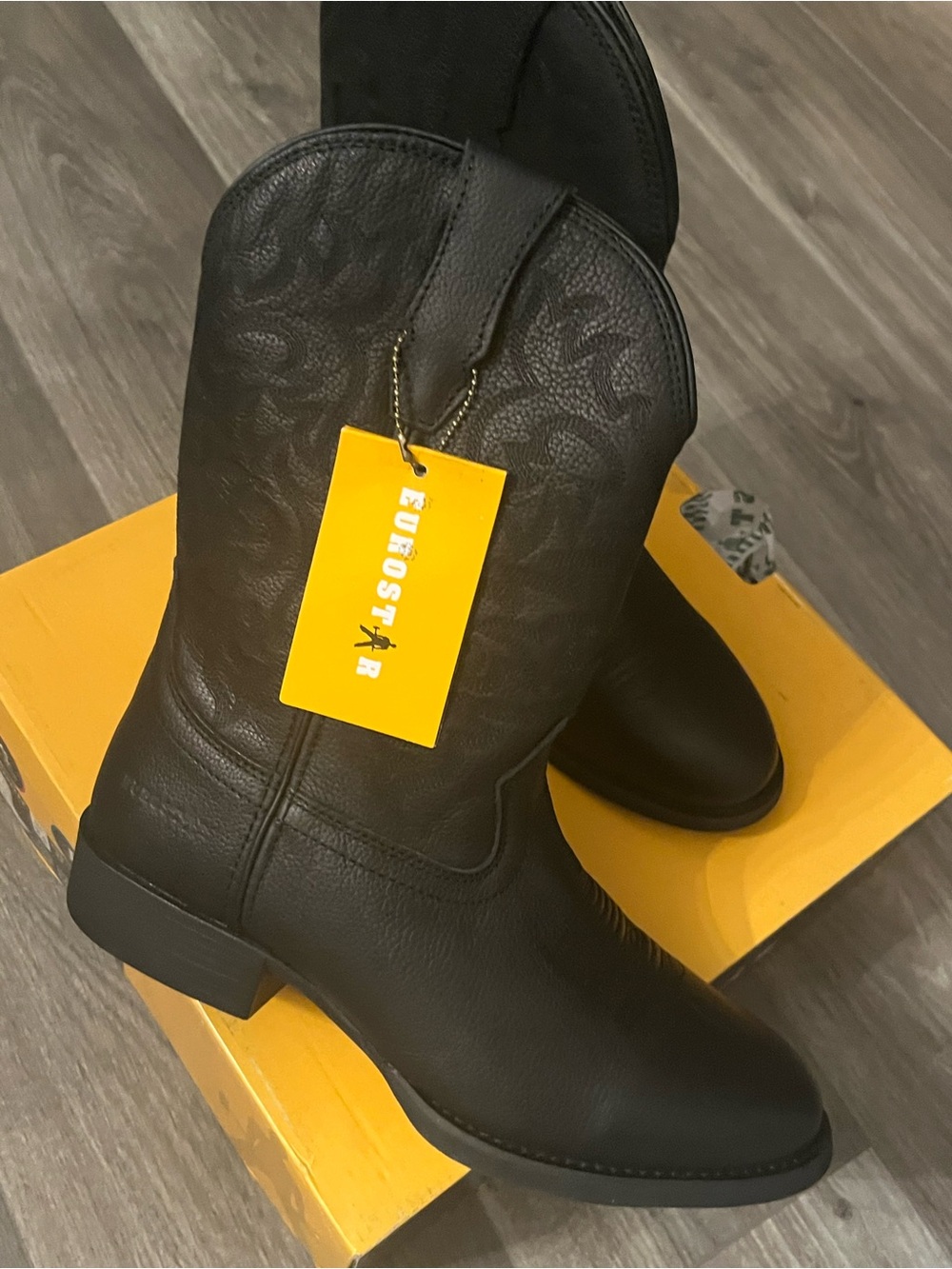 Men's Black Cowboy Western Boots